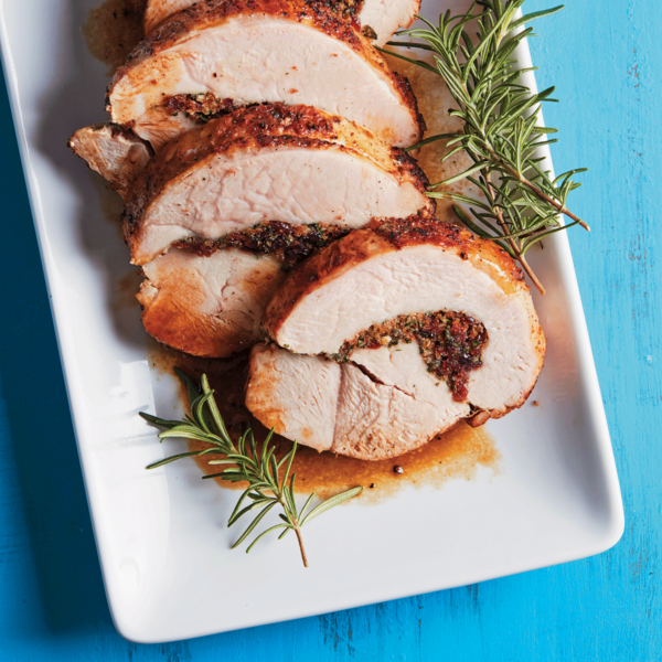 Cranberry and Herb–Stuffed Turkey Breast
