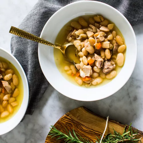 Instant Pot Turkey White Bean Rosemary Soup