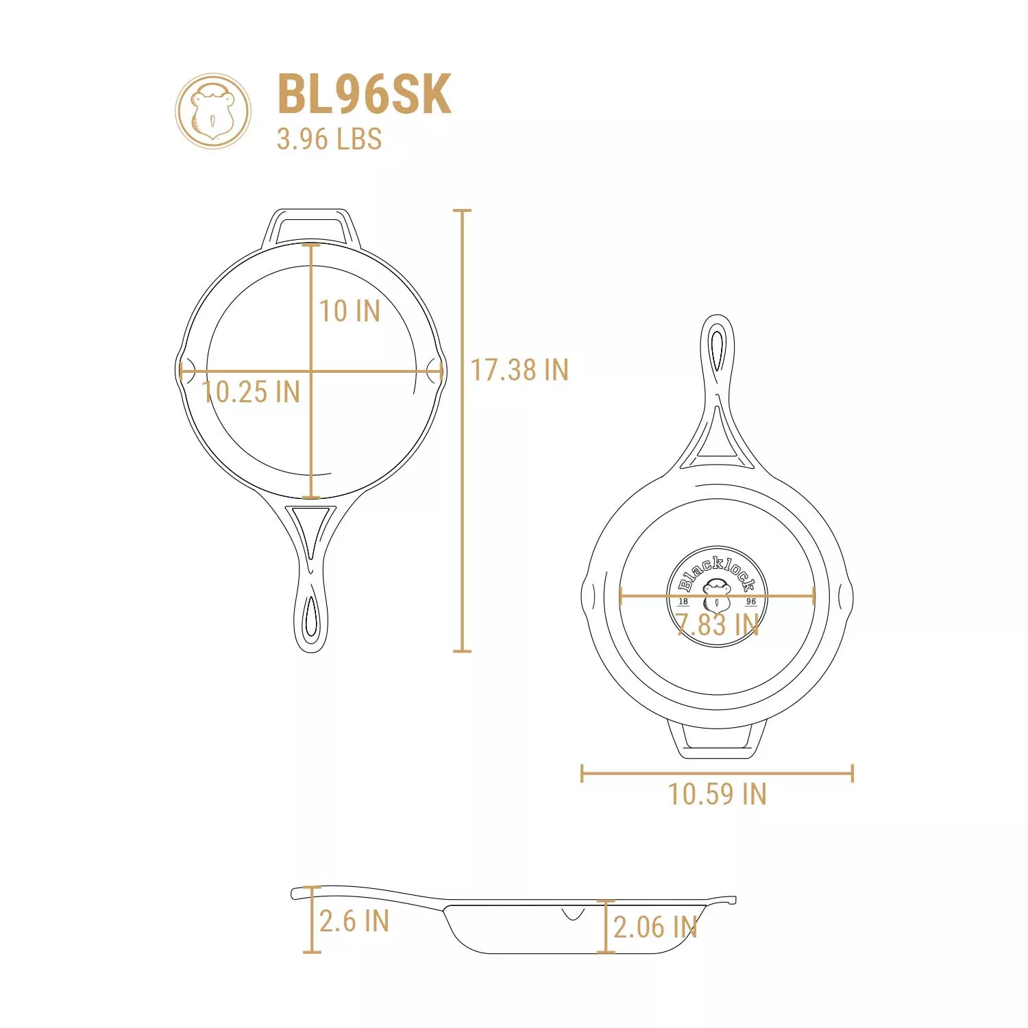 Lodge Blacklock Cast Iron Skillet
