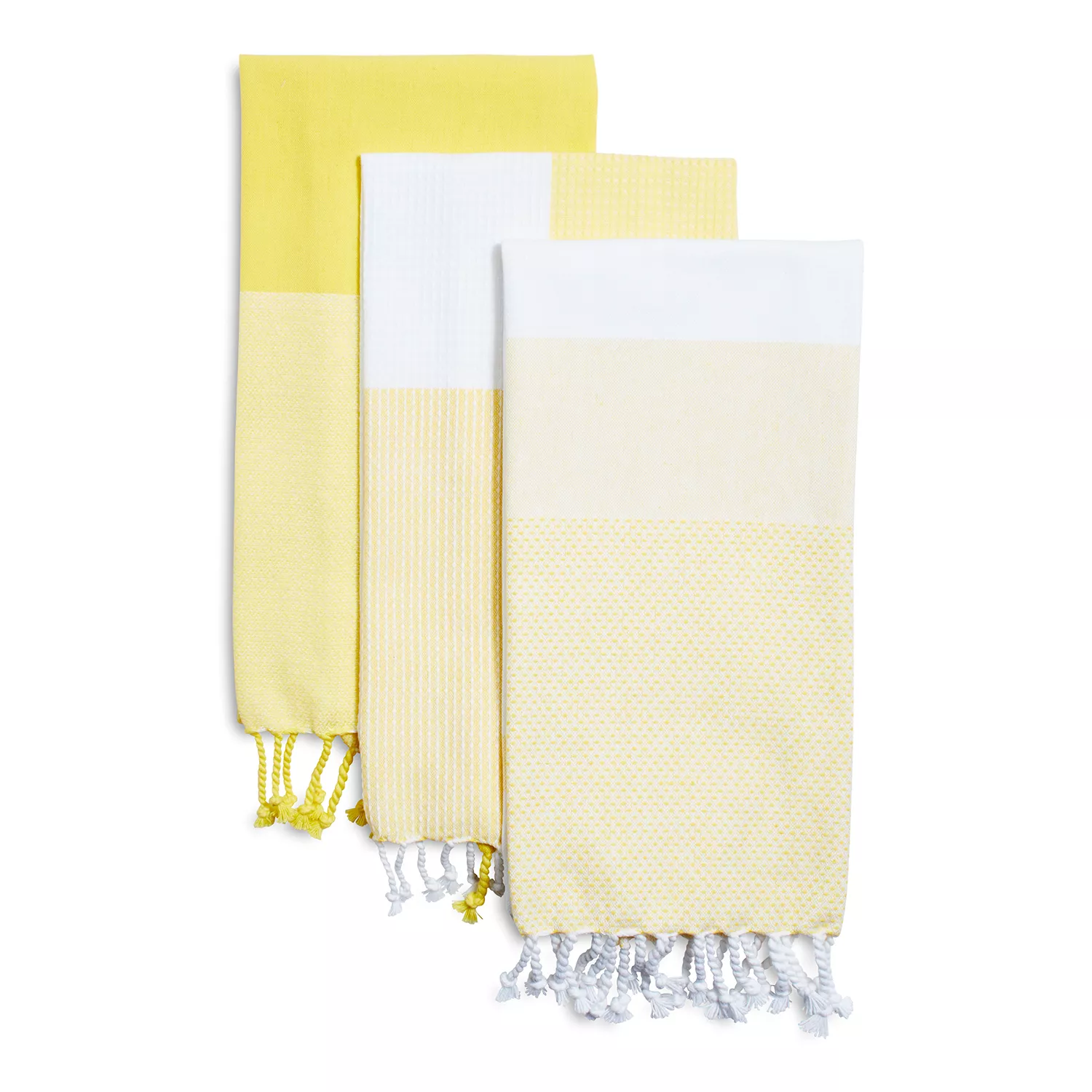Sur La Table Assorted Tassel Towels, 28&#34; x 20&#34;, Set of 3