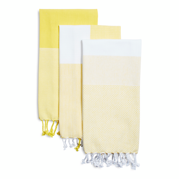 Assorted Tassel Towels, 28&#34; x 20&#34;, Set of 3