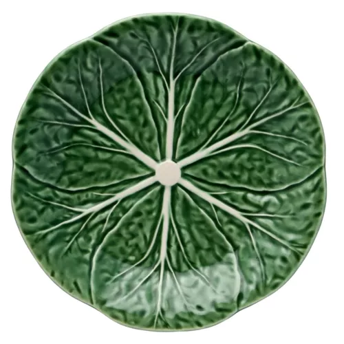 Bordallo Pinheiro Cabbage Green Dessert Plate