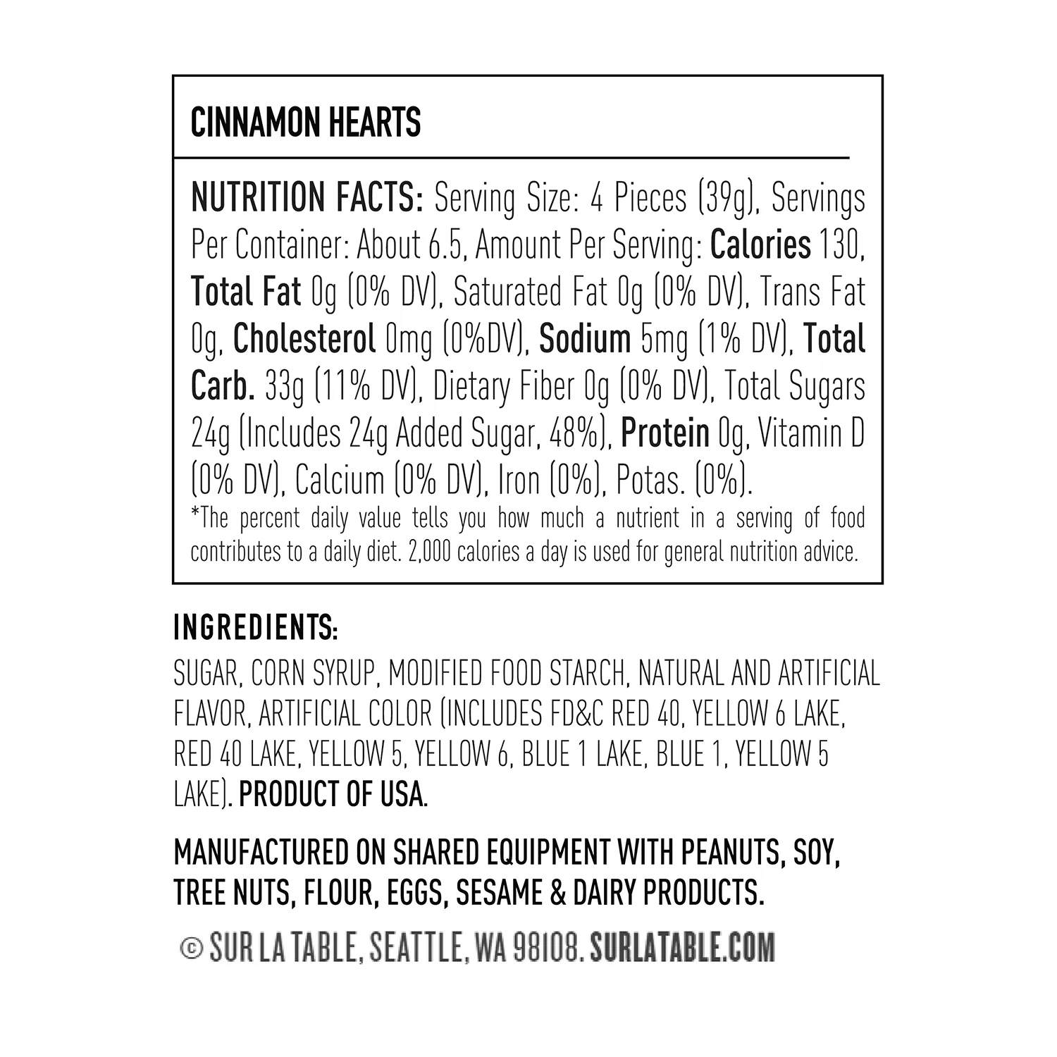 Sur La Table Cinnamon Gummy Hearts