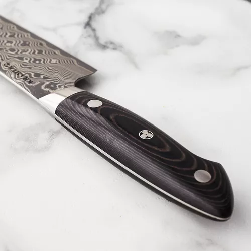 Bob Kramer Stainless Damascus Narrow Chef&#8217;s Knife by Zwilling J.A. Henckels, 8&#34;