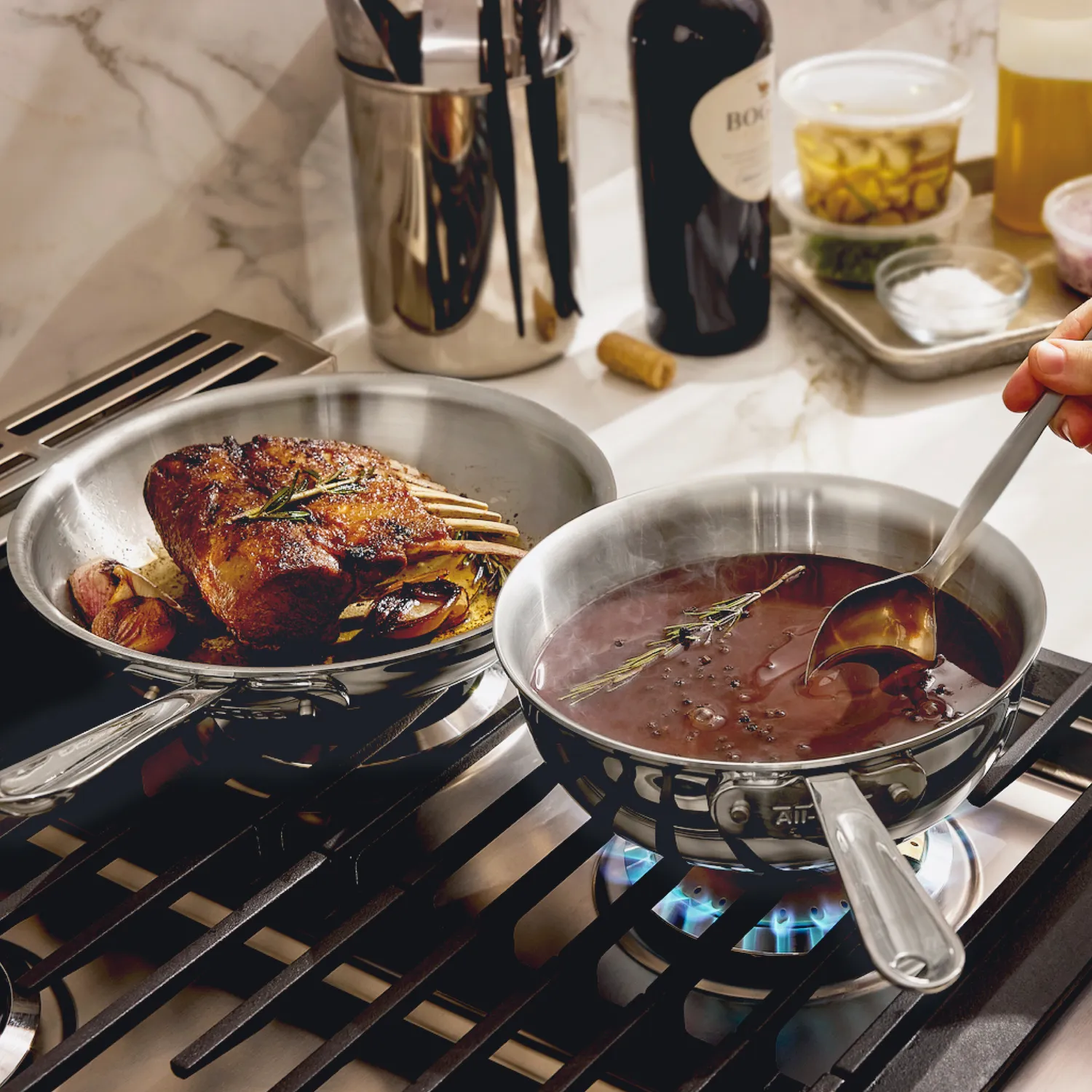 All-Clad D3 Stainless Steel Chef's Choice 3-Piece Cookware Set