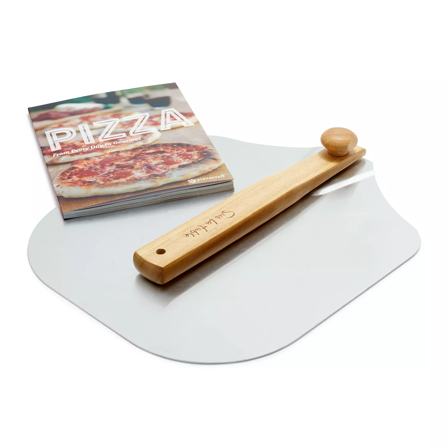 Sur La Table Folding Pizza Peel and Recipe Book Set