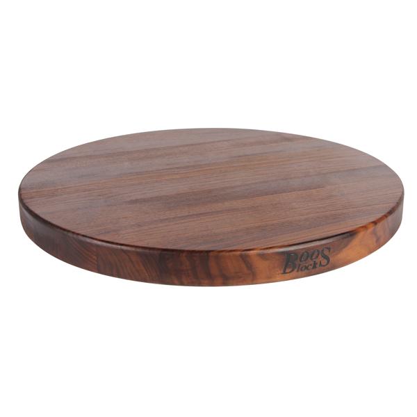 John Boos Walnut Edge-Grain Round Cutting Board, 18"
