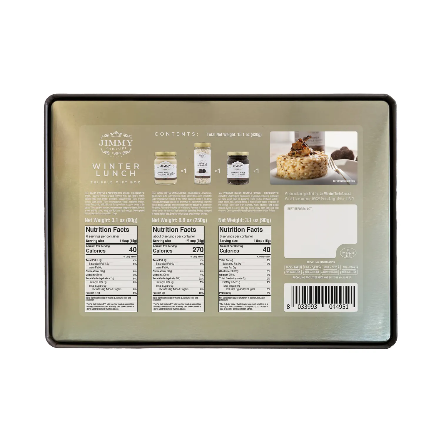 Jimmy Tartufi Winter Lunch Tin Gift Set
