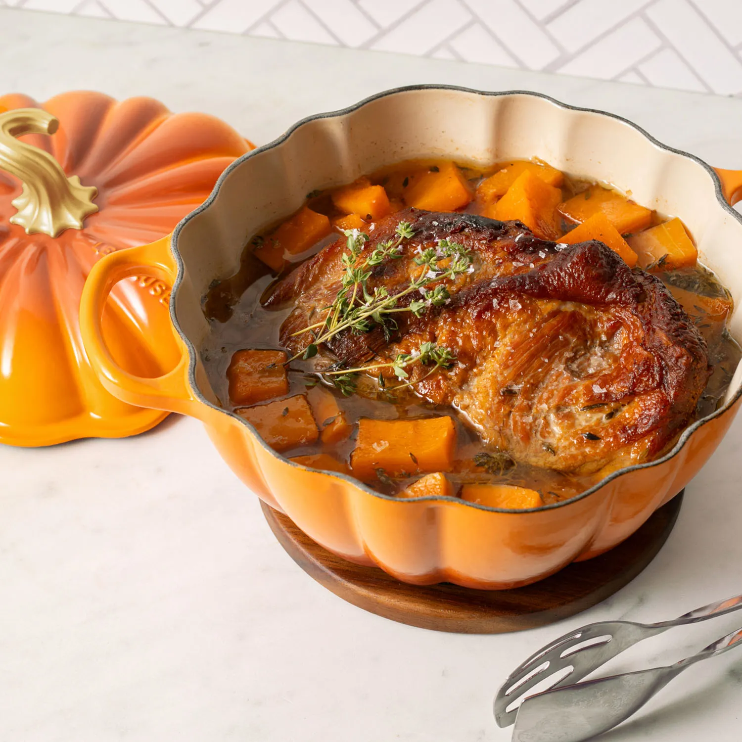 Le Creuset Enameled Cast Iron Pumpkin Cocotte, 4 Qt.