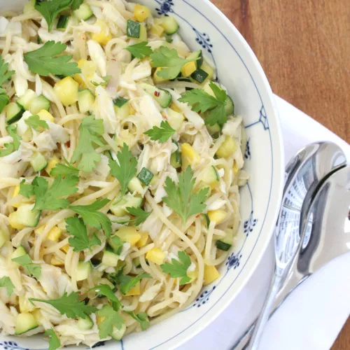 Crab and Zucchini Spaghetti