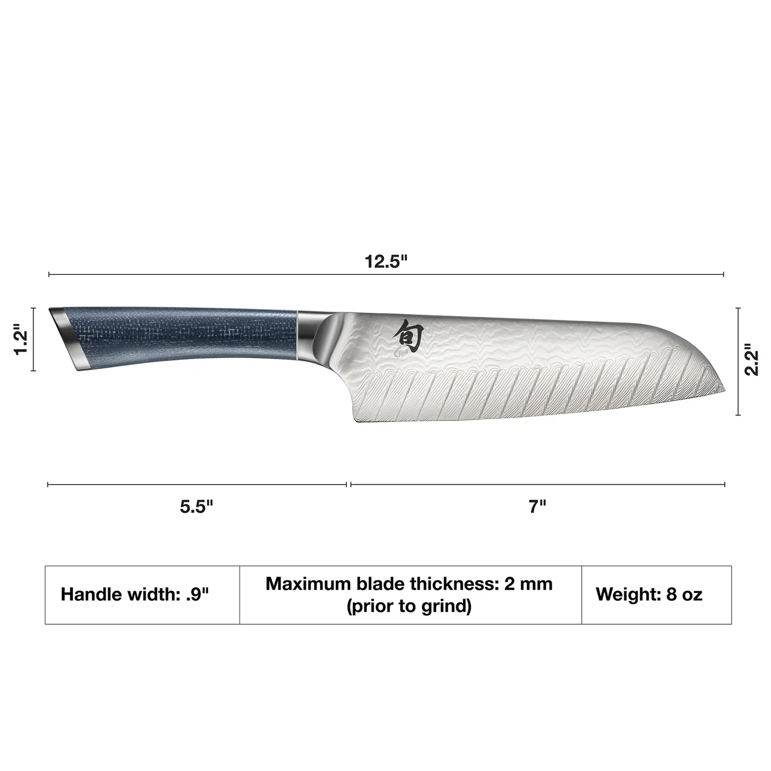 Shun Shiranami 7" Santoku Knife