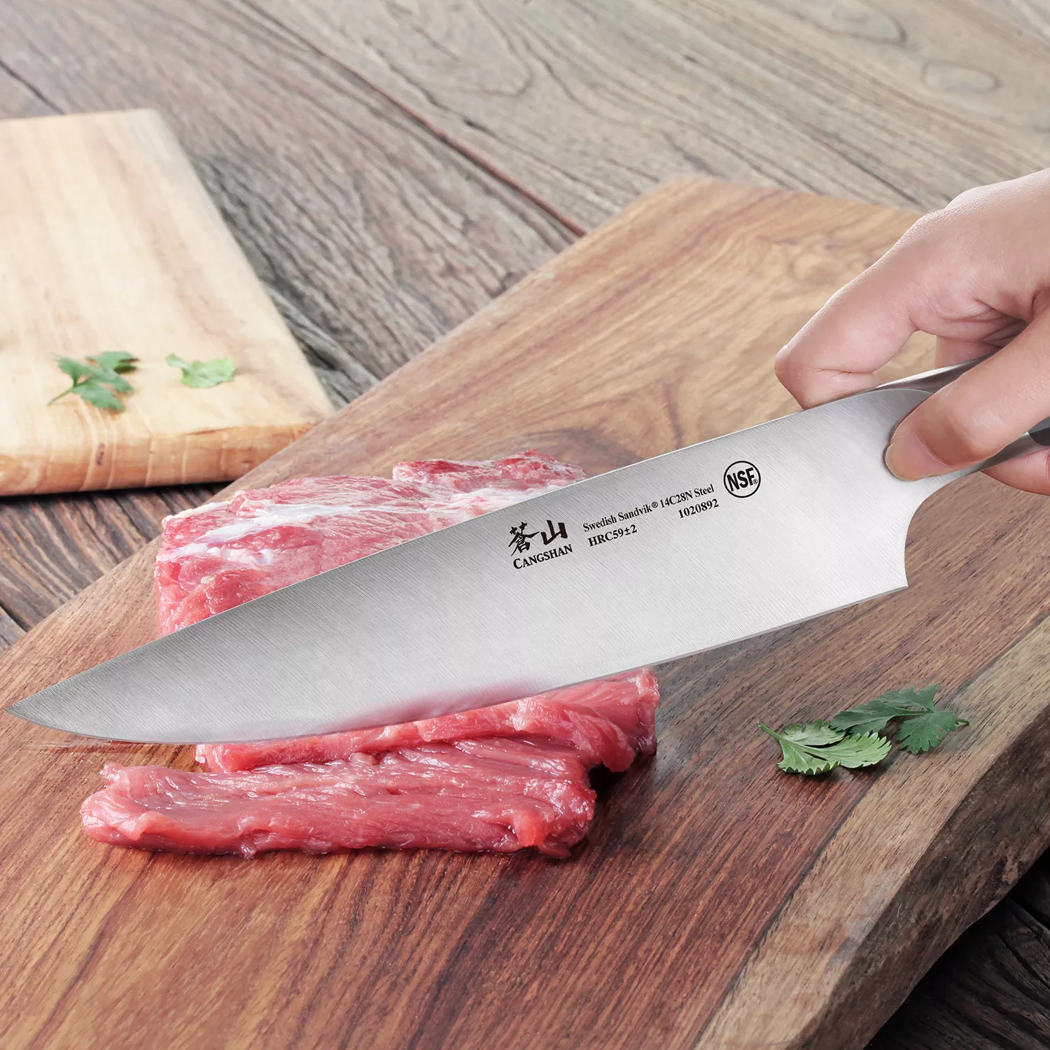 Cangshan TC Series Swedish Sandvik Steel Forged Chef Knife & Wood