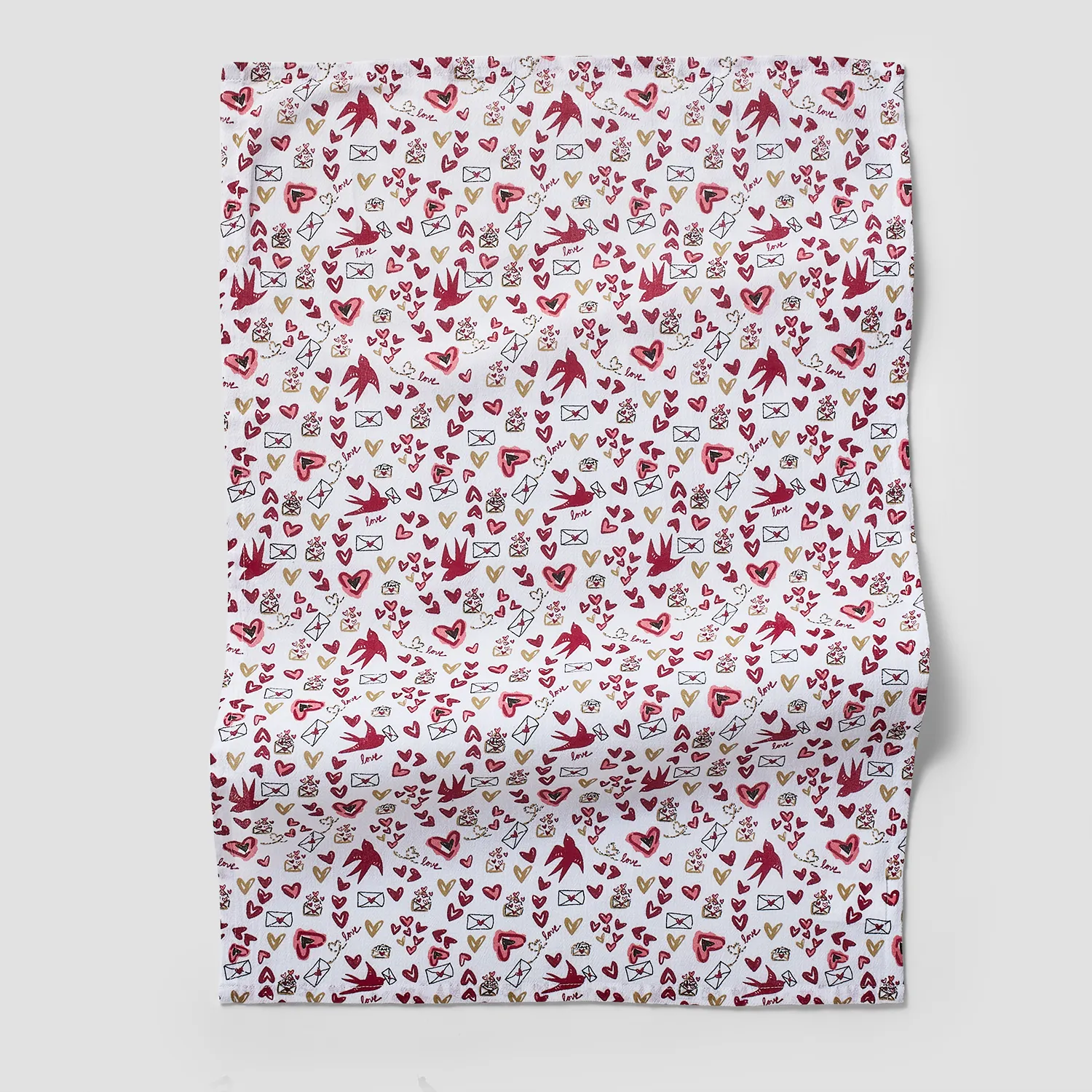 Sur La Table Hearts Flour Sack Towel