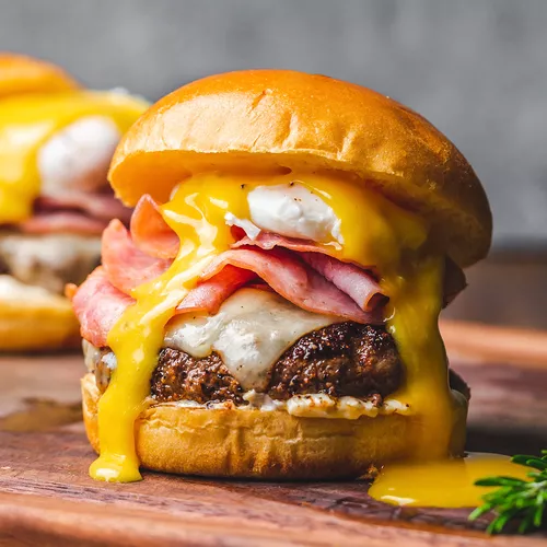 Eggs Benny Burger
