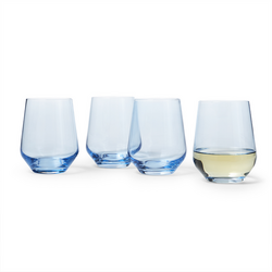 Sur La Table Blue Stemless Wine Glass