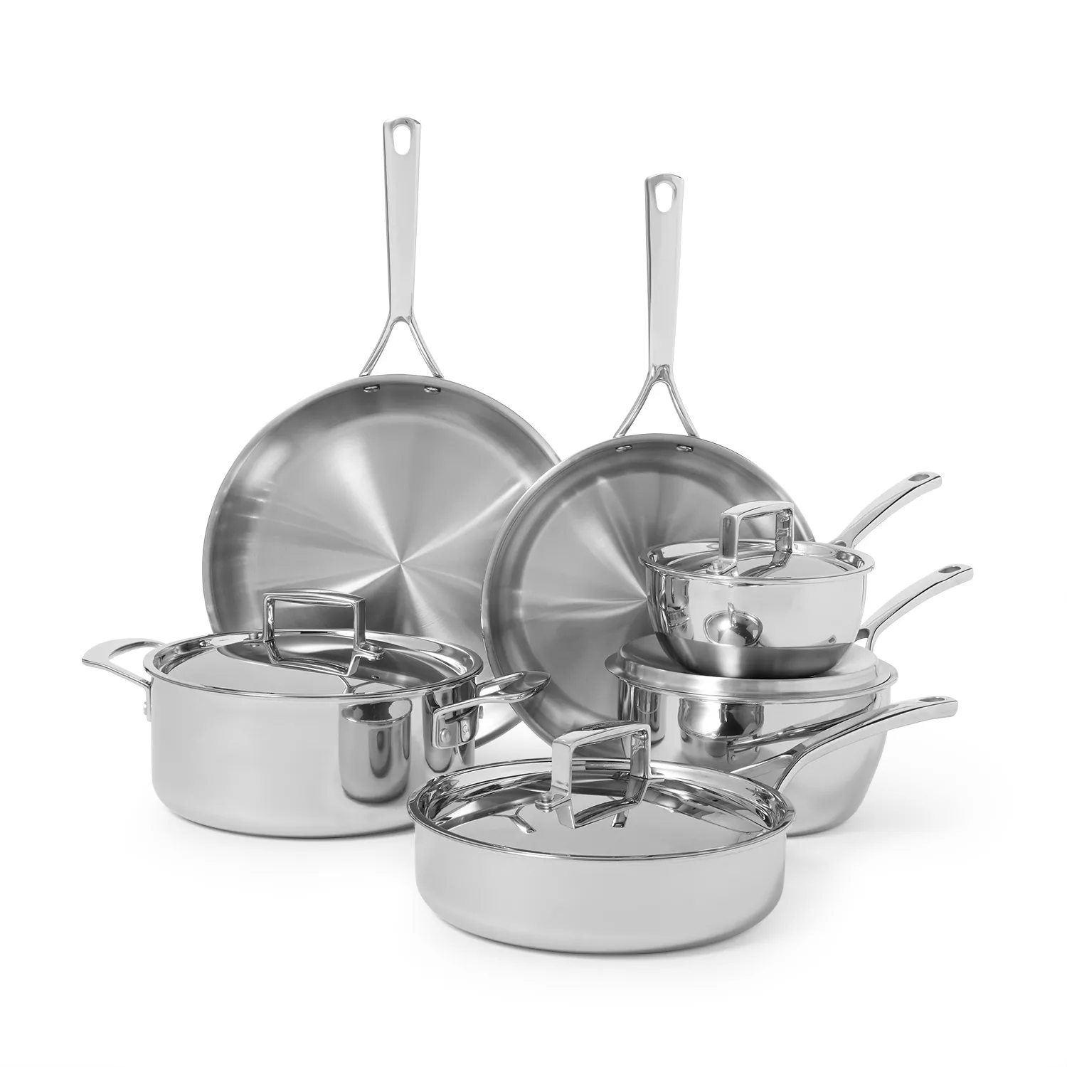 Sur La Table Classic 5-Ply Stainless Steel 10-Piece Cookware Set