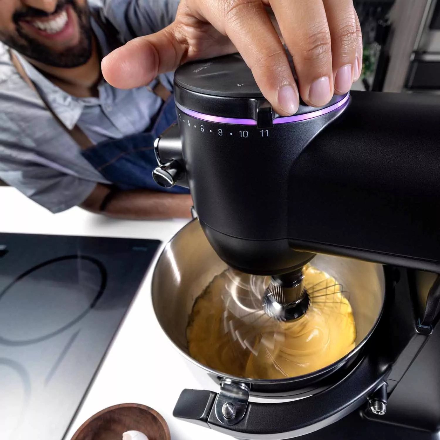 GE Profile Carbon Black 7-Quart Smart Mixer with Auto Sense + Reviews, Crate & Barrel