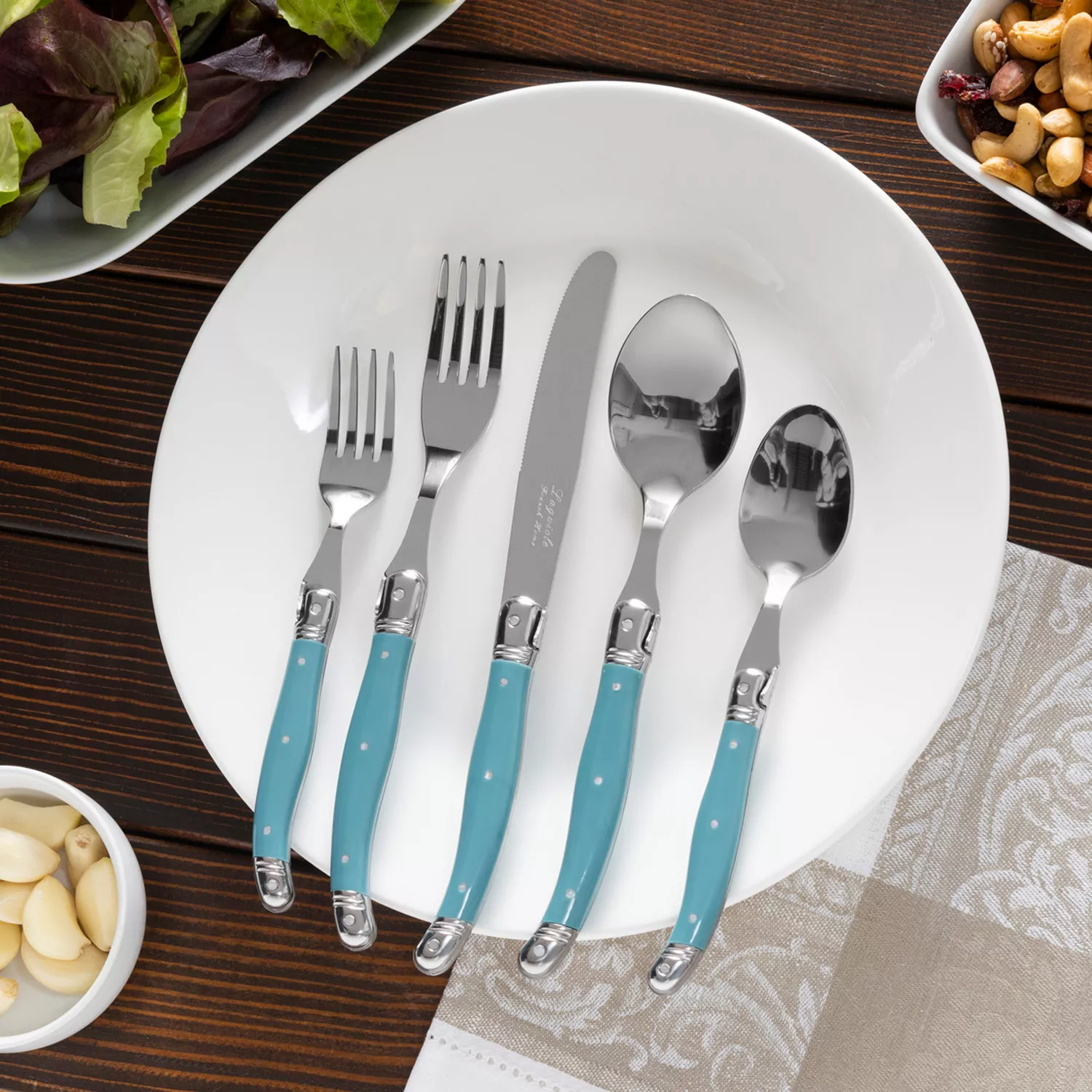 French Home Laguiole Stainless Steel Flatware, 20-Piece Set