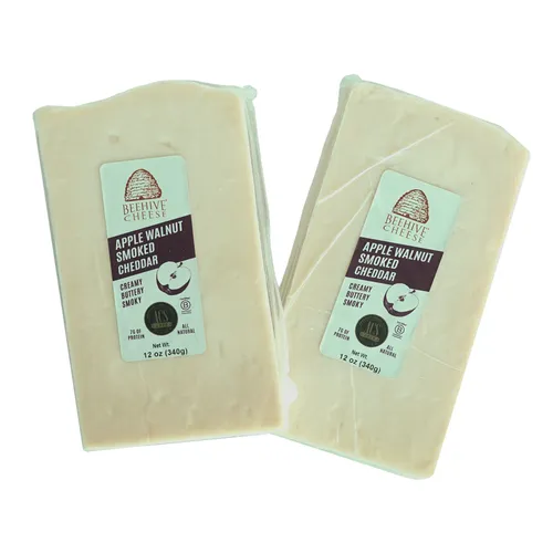Beehive Cheese Apple Walnut Smoked Cheddar Cheese, Set of 2