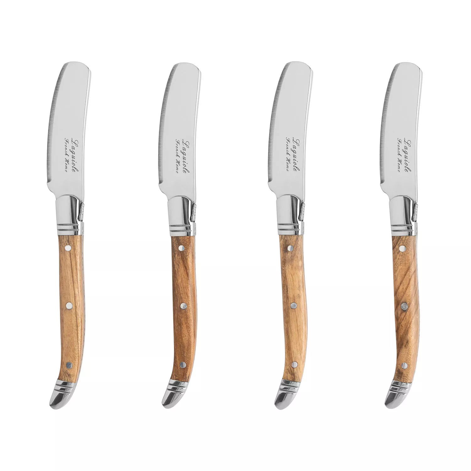 French Home Connoisseur Laguiole Spreaders with Olivewood Handles, Set of 4 | Sur La Table