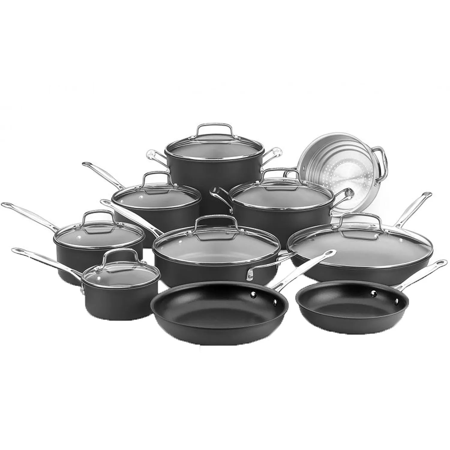 Cuisinart Chef's Classic Hard Anodized Ceramic Nonstick 17-Piece Cookware Set