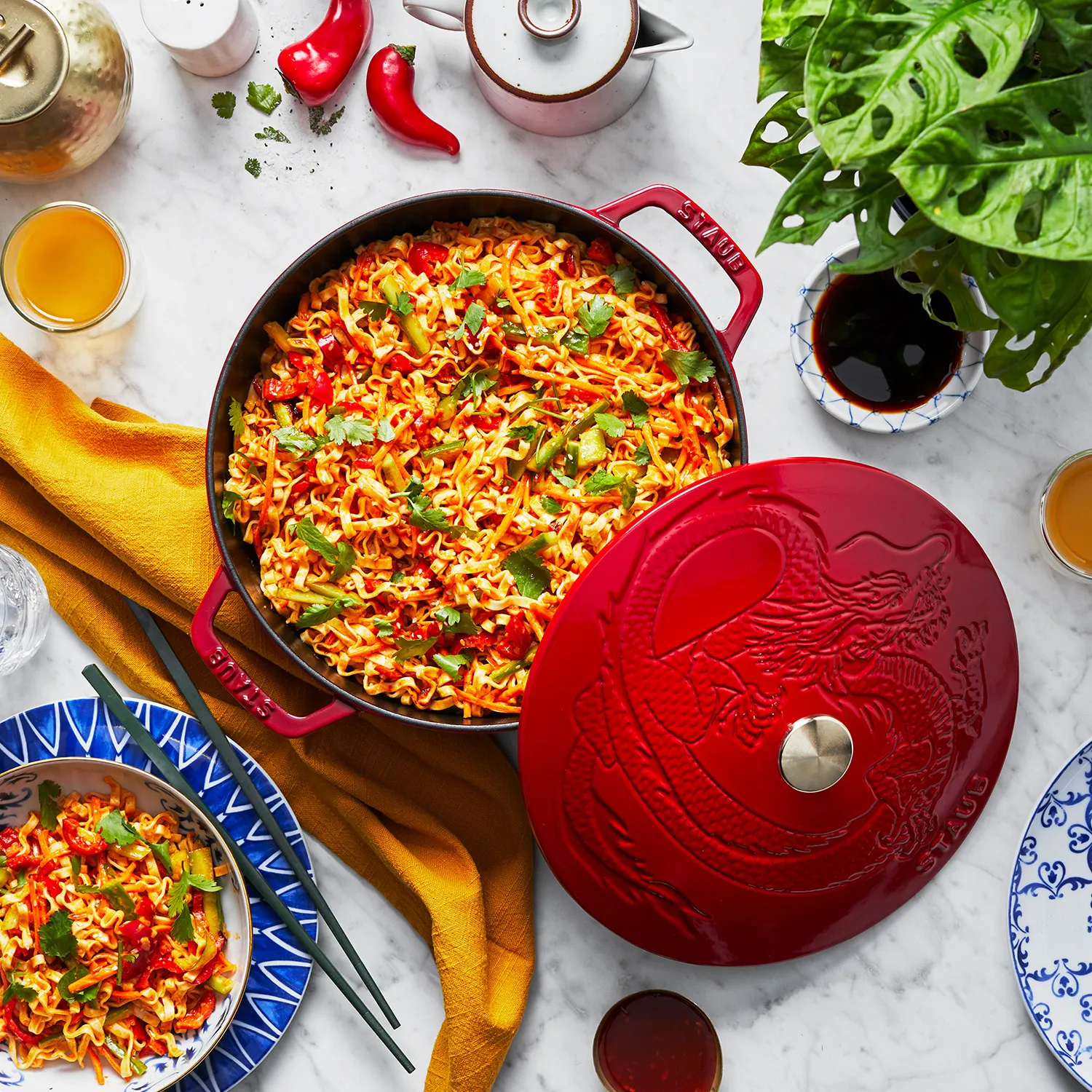 Staub Essential French Oven with Dragon Lid, 3.75 qt.
