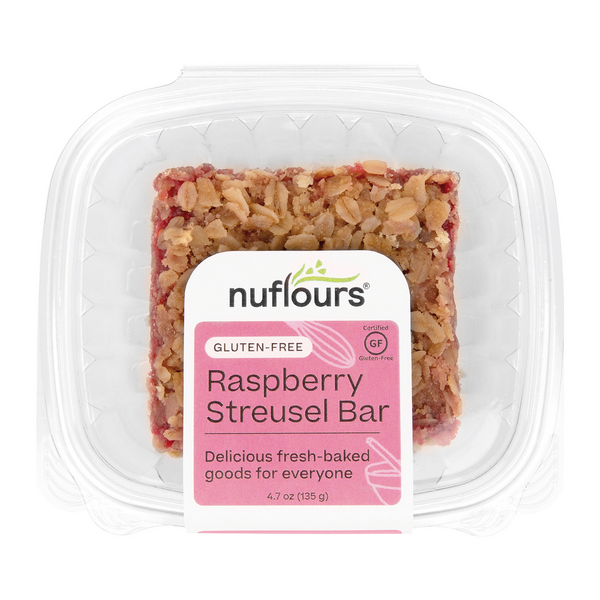 Nuflours® Gluten-Free Raspberry Streusel, 8 Bars