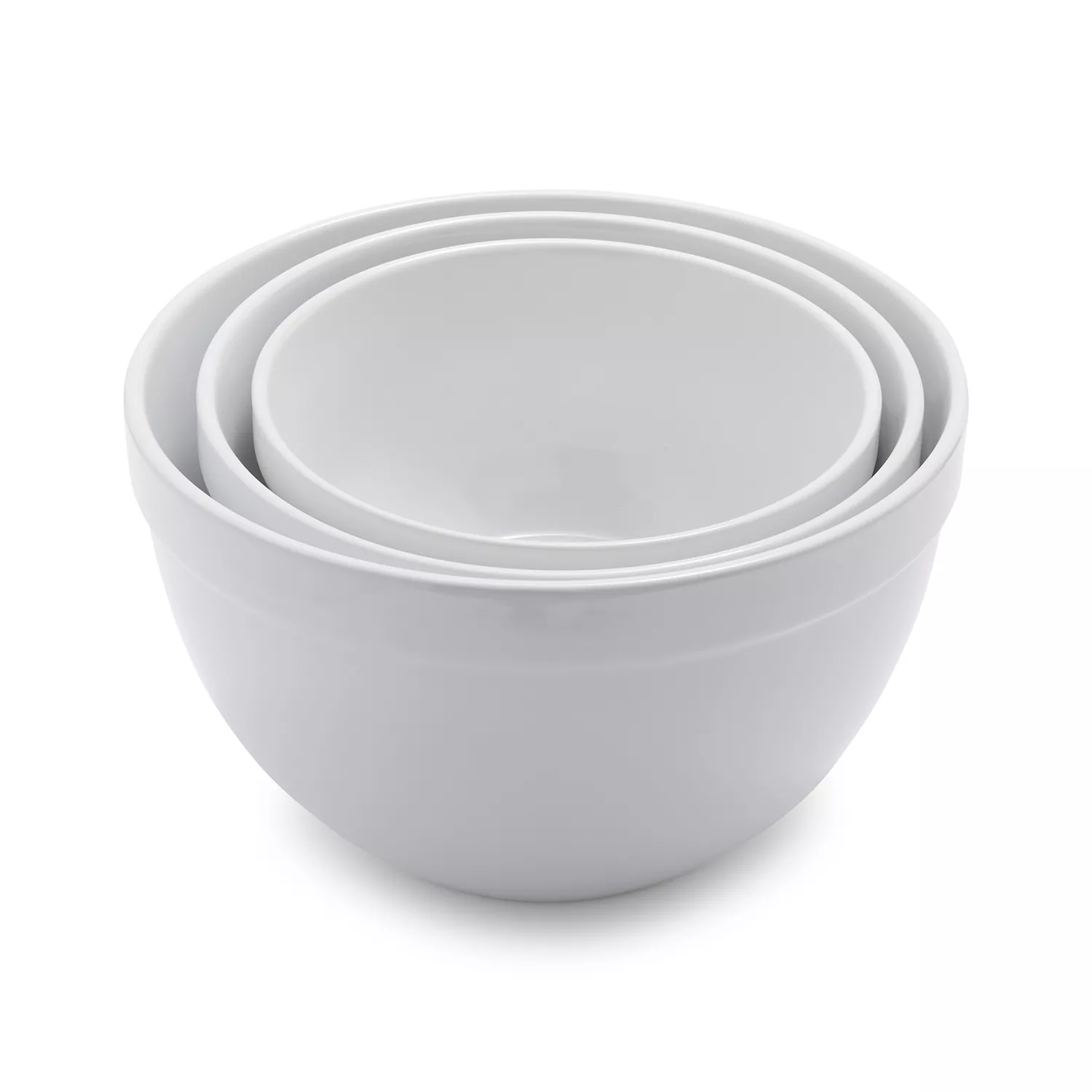 Sur La Table Ceramic Mixing Bowls, Set of 3, White