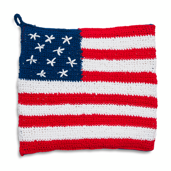 Crochet Flag Pot Holder