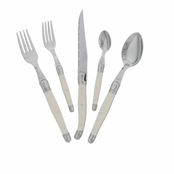 Dubost Ivory Laguiole Flatware, Set of 5 beautiful set will use it as the Christmas Dinner consider buying more since will host a bigger dinner in the future