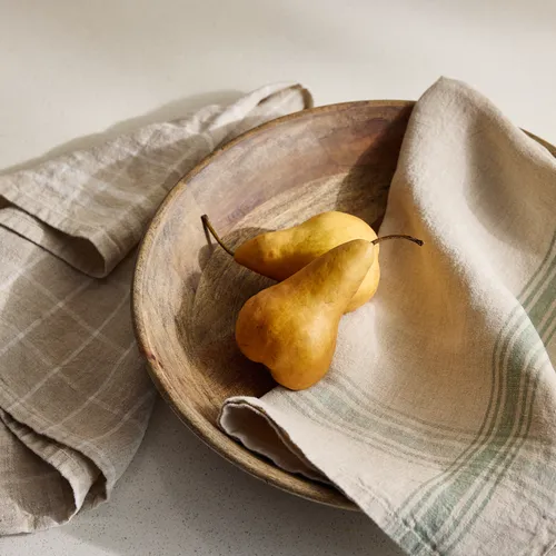 Sur La Table Classic Linen Stripe Towels, Set of 2