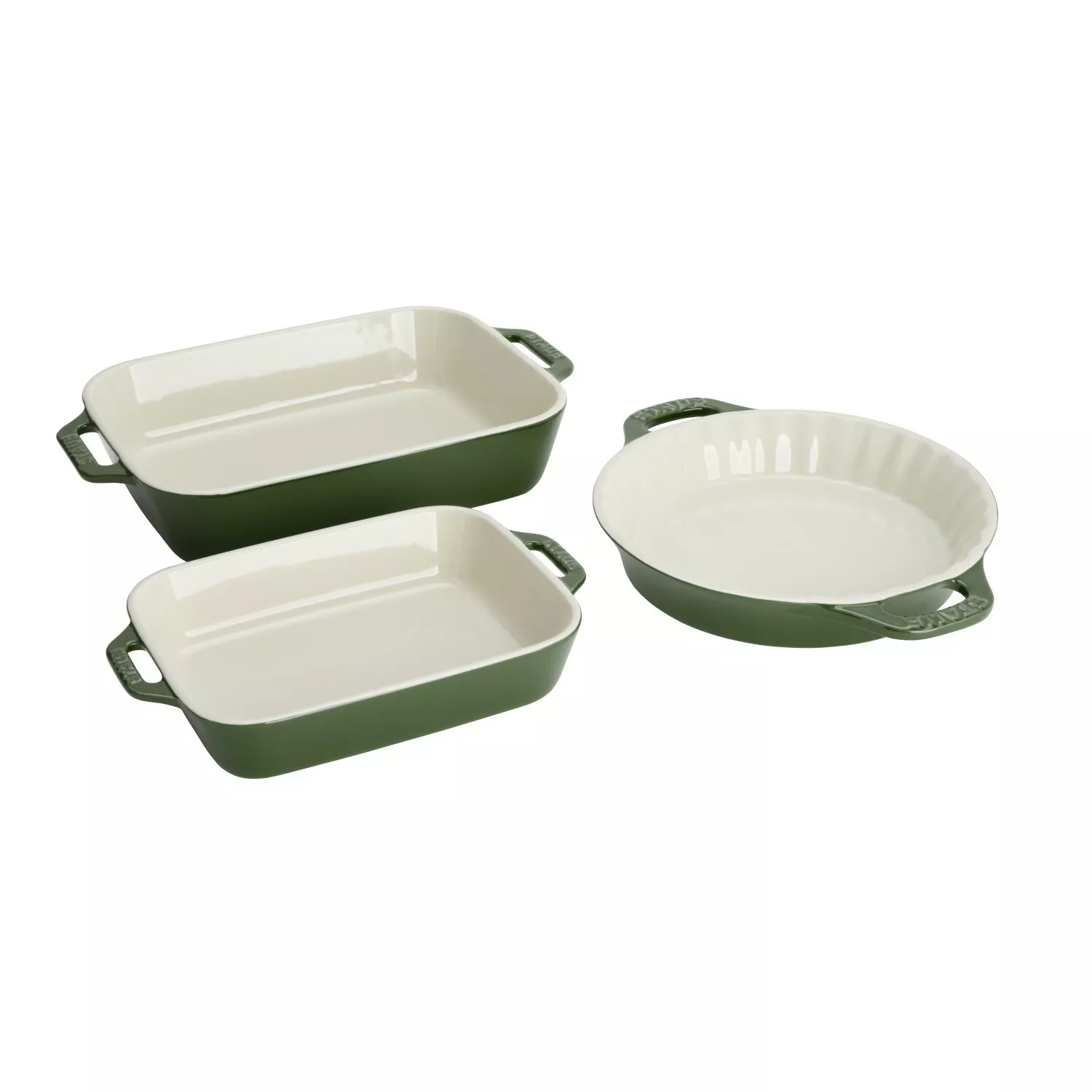 LE CREUSET 5.5" Baking Dishes Square (TWO) Stoneware Light