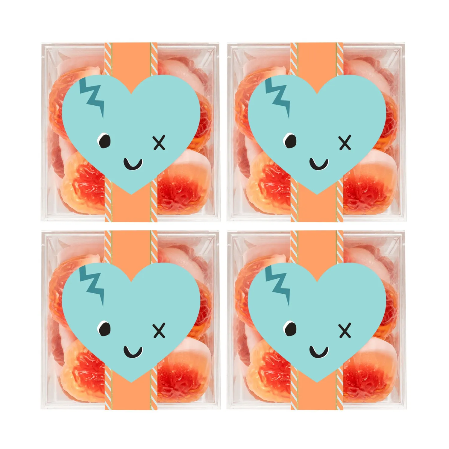Sugarfina Zombie Monster Brain Gummies, Set of 4