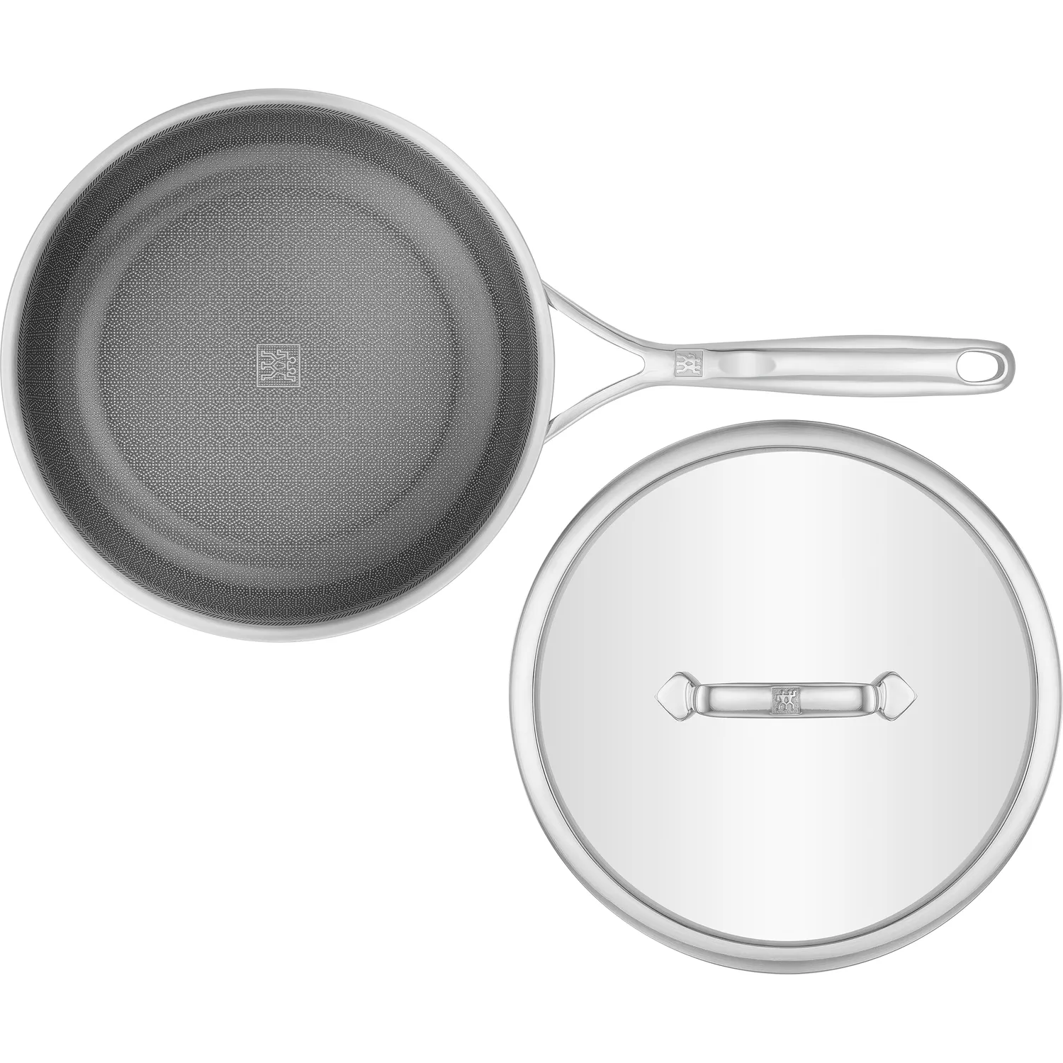 Zwilling Peak Stainless Steel Ceramic Dual Performance Nonstick Skillet with Lid