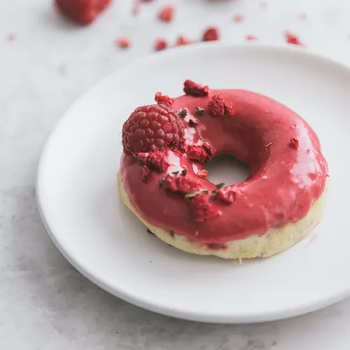Raspberry Baked Doughnuts