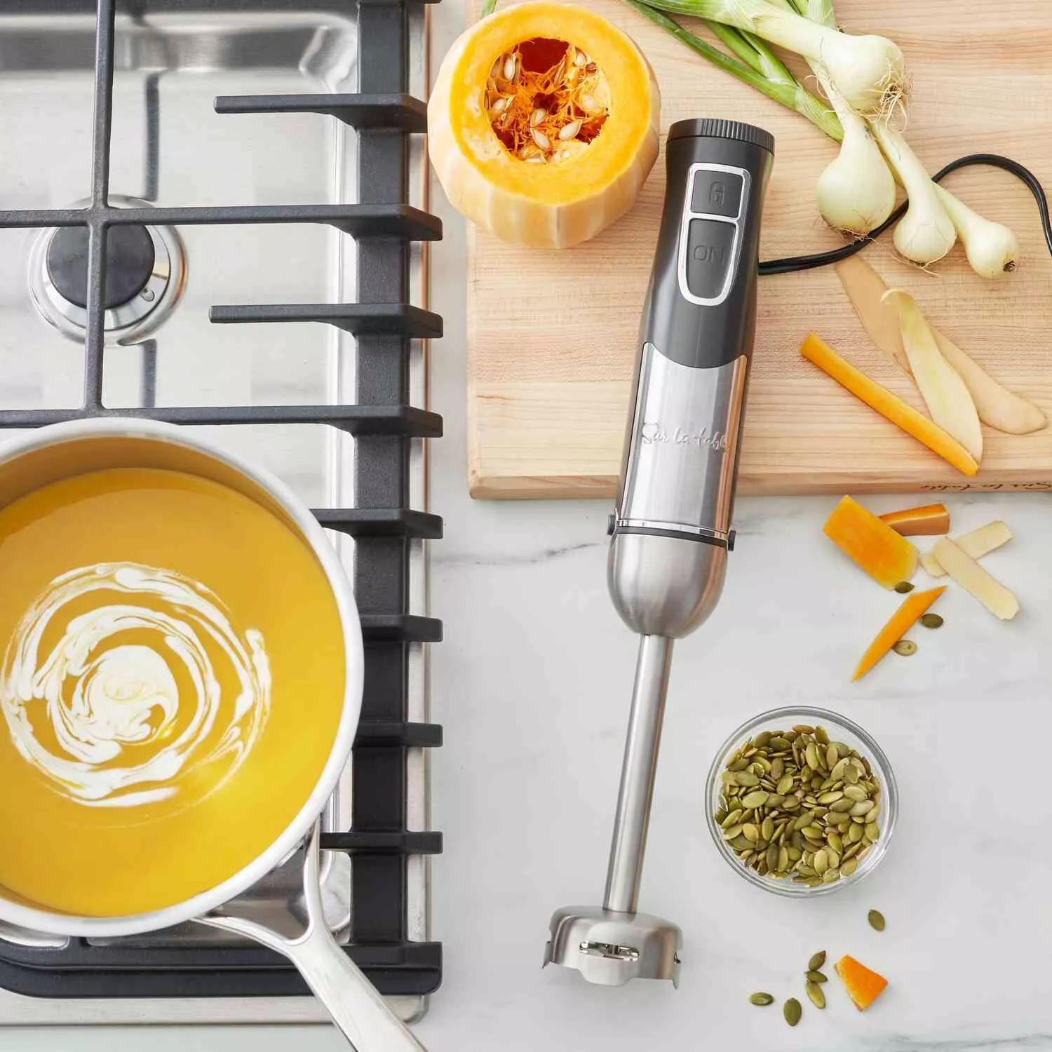 Sur La Table Immersion Blender with Whisk & Storage