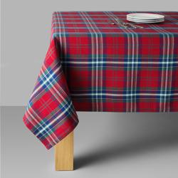 Sur La Table Jolly Santa Plaid Tablecloth