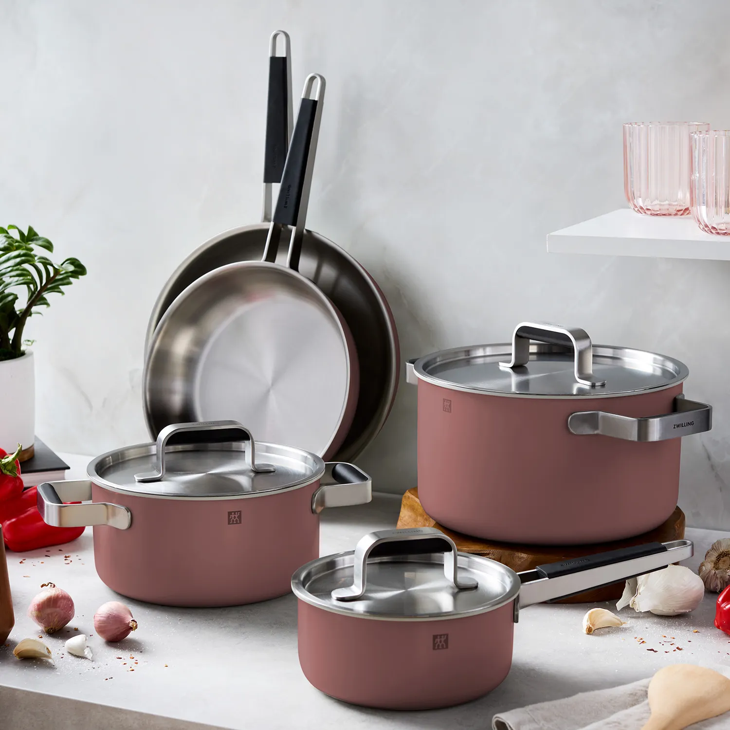 Zwilling Pure Stainless Steel 8-Piece Cookware Set