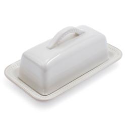 Sur La Table Pearl Stoneware Butter Dish Love it!! The simple white goes with o& it looks great with any dishware
