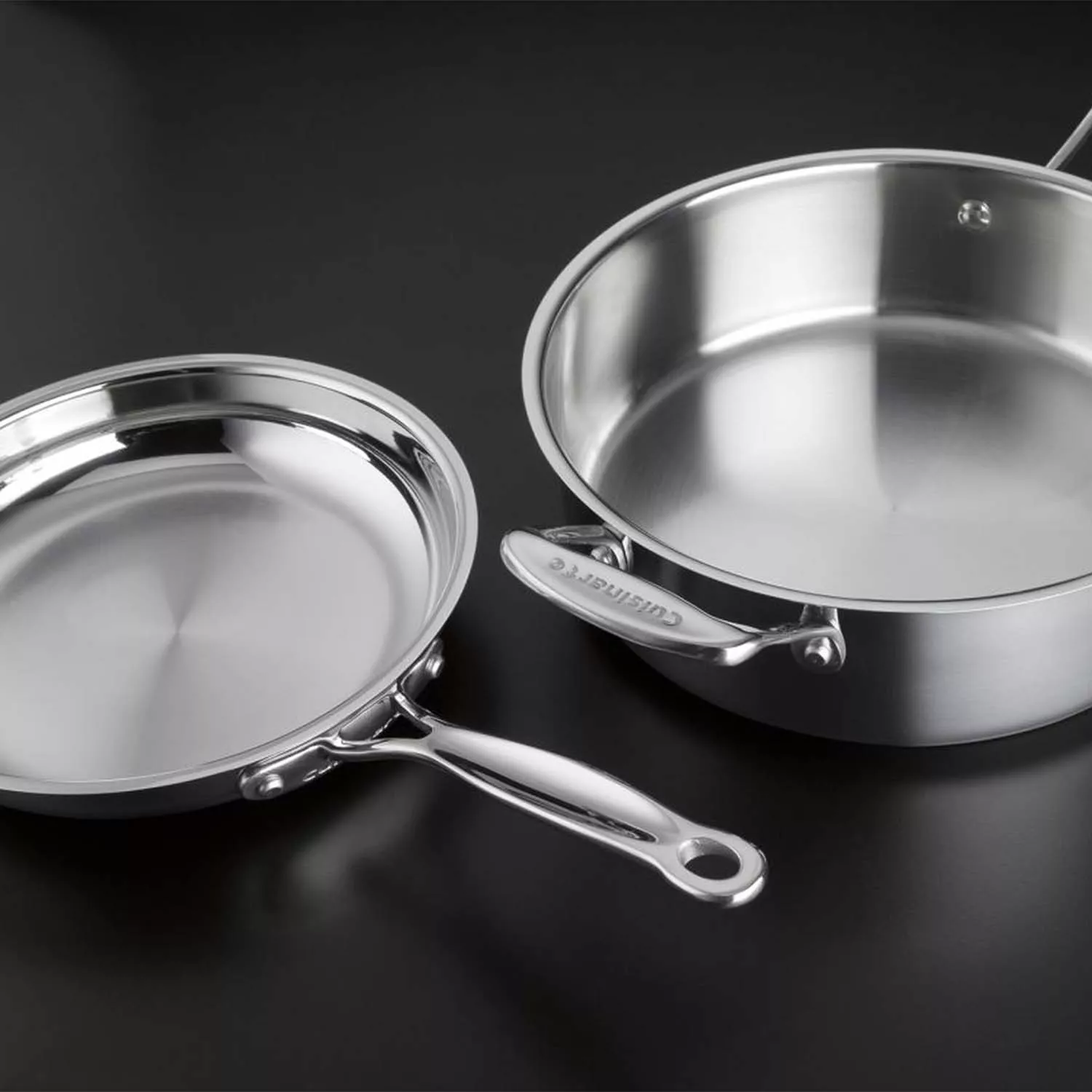 Cuisinart Chefs Classic Stainless 10-Piece Cookware Set, Silver