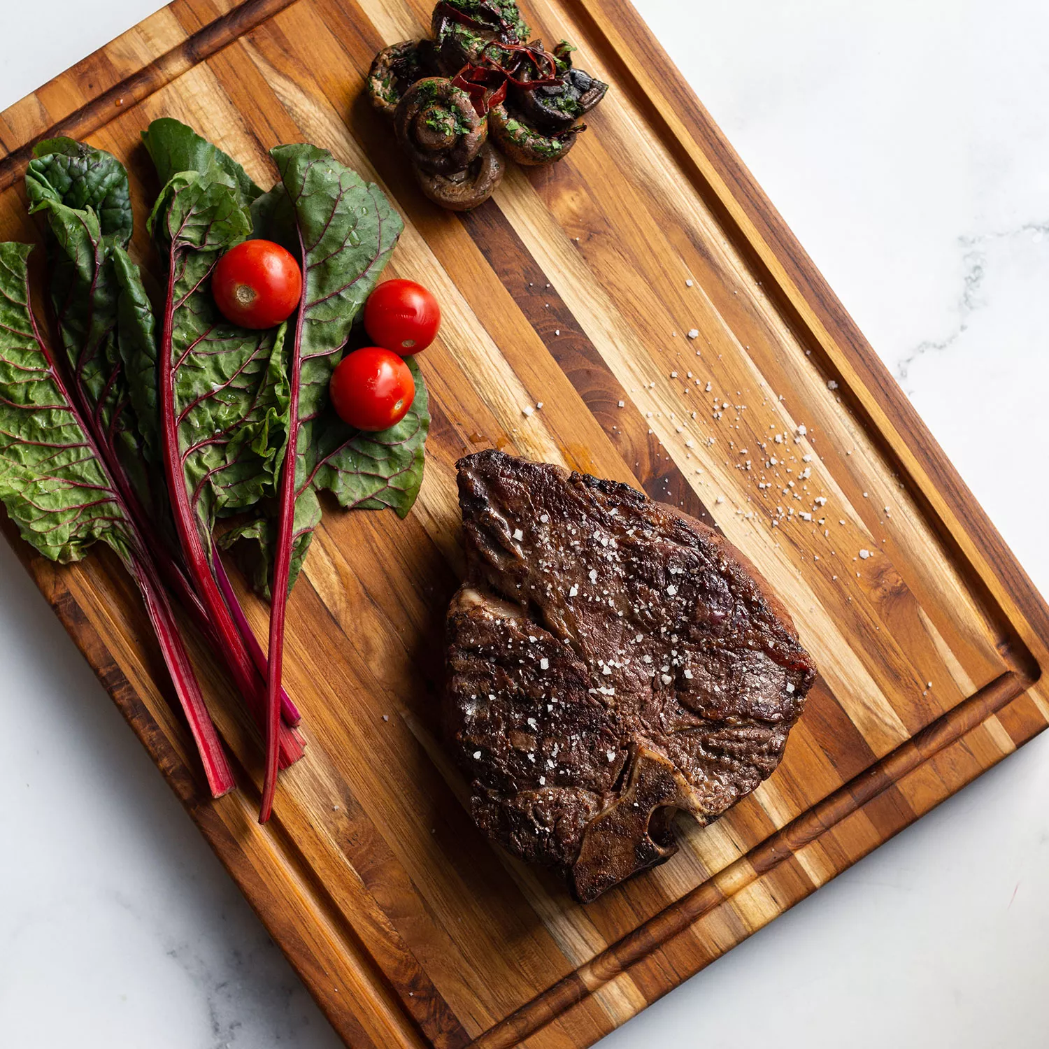 Teakhaus Heavy-duty Reversible Board with Juice Canal and Hand Grips