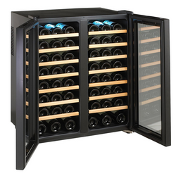 Wine Enthusiast Silent Touchscreen Double-Door Dual-Zone Wine Refrigerator, 48 Bottle