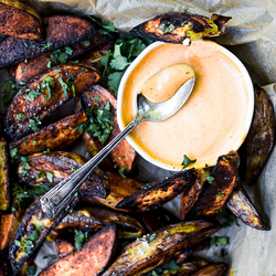 Wedge Fries with Chipotle Garlic Aioli