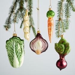 Sur La Table Vegetables Glass Ornaments, Set of 5 I wanted them for my miniature Christmas tree in the kitchen but sadly, I