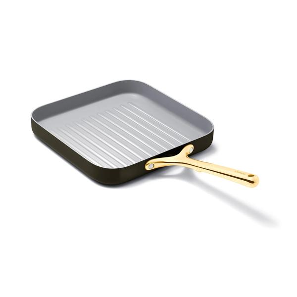 Caraway Ceramic Nonstick Square Grill Pan, 11"