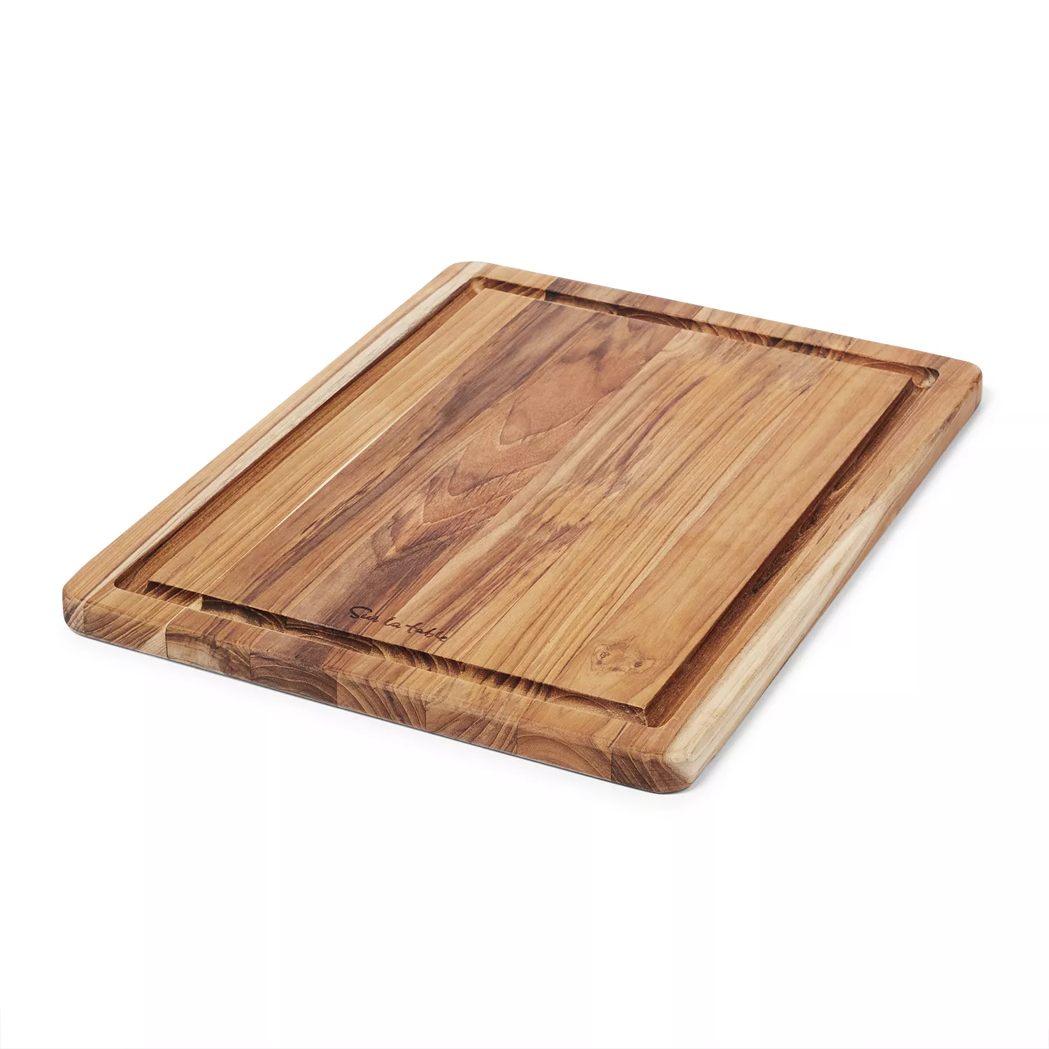 Large Square Wood Cutting Board Made of Teak