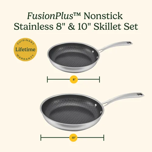 Cuisinart FusionPlus Set of 2 Skillets, 8" & 10"
