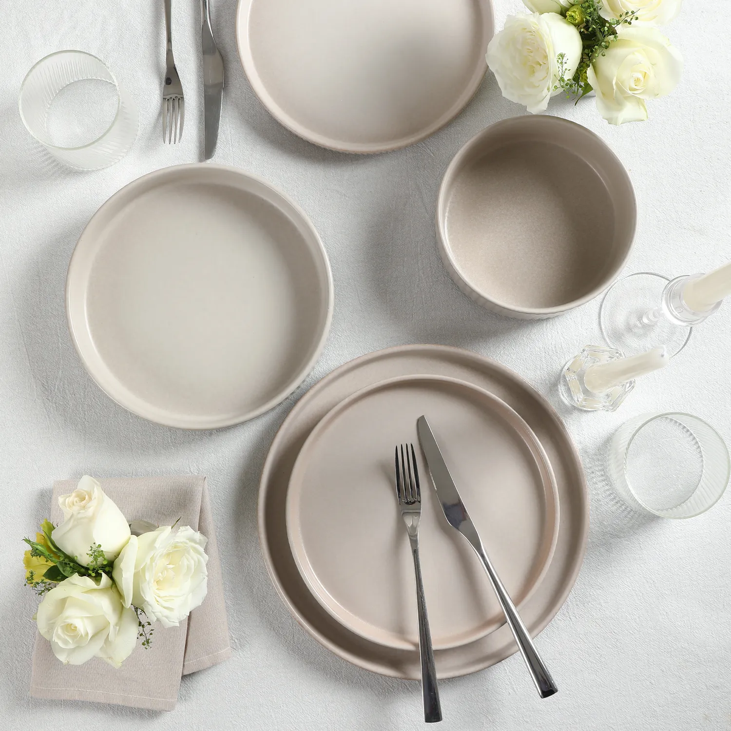 Stone Lain Haven Stoneware 12-Piece Dinnerware Set