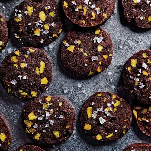 Chocolate-pistachio Sablés from Bon Appétit