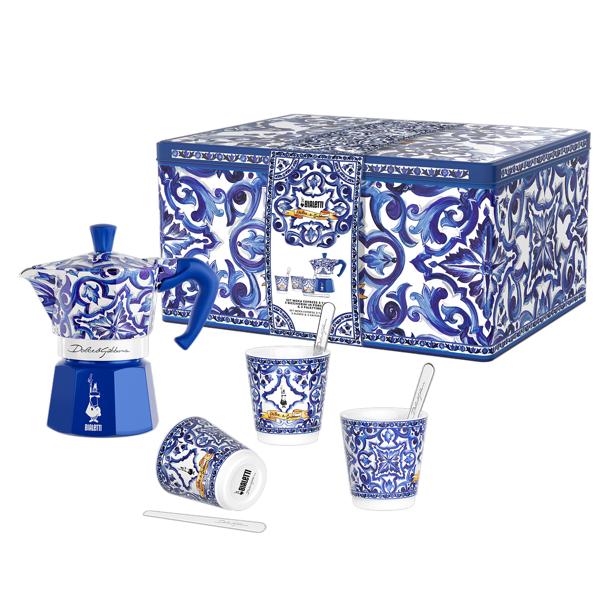  Bialetti Dolce & Gabbana Blu Mediterraneo Moka Pot Gift Set